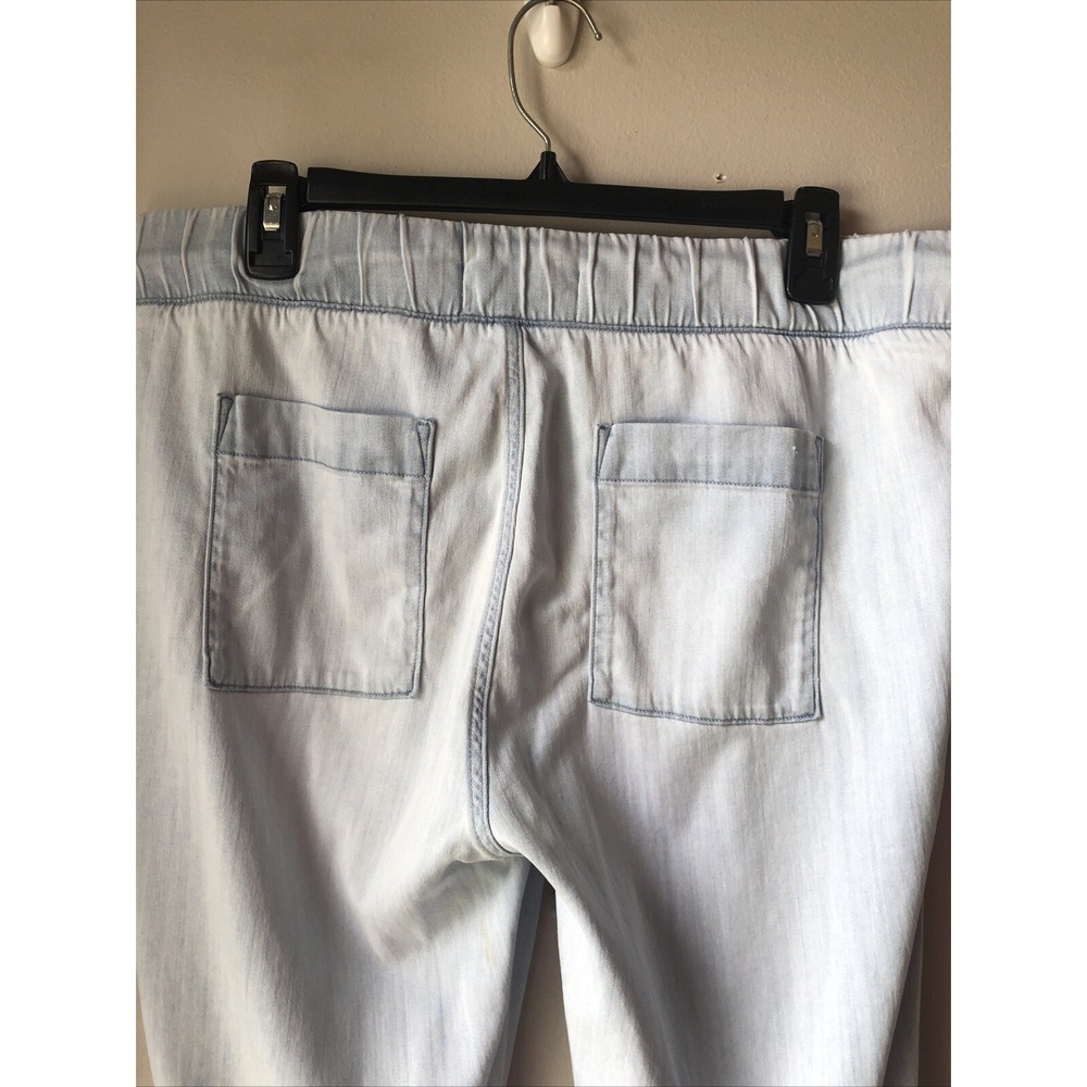 Cloth & Stone High Rise Chambray Jogger Pants Size XLG Light Wash Pull On - Picture 11 of 16